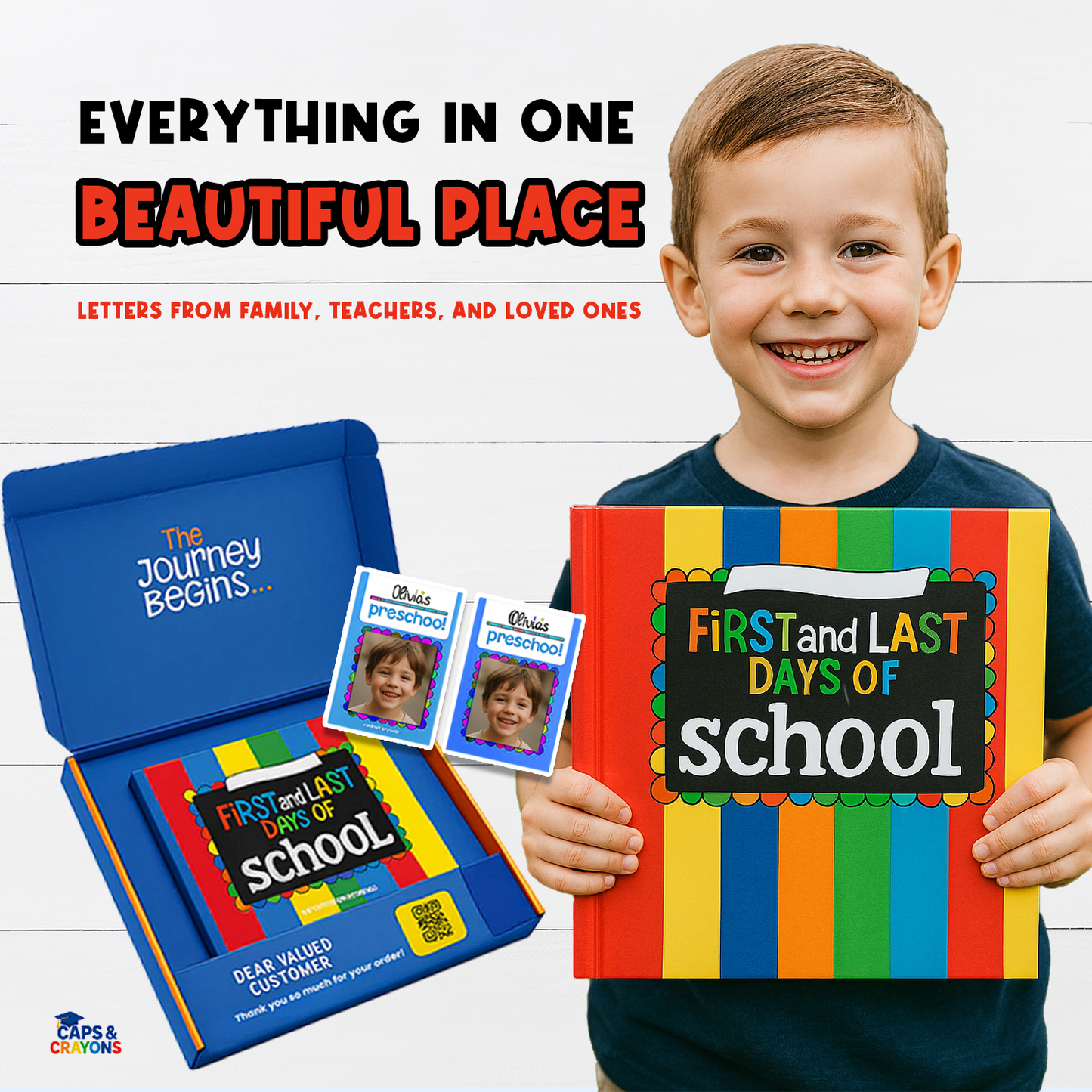 Back to School Sale - Caps & Crayons Memory Book