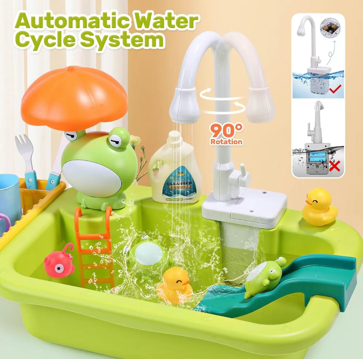 Play Sink with Running Water